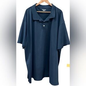 Amazon Essentials Short Sleeve Dark Blue Polo- Men's Big & Tall Size 5XLT